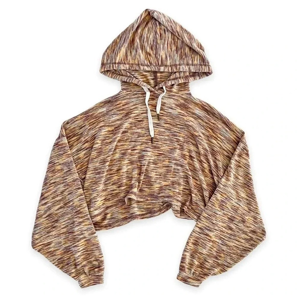 𝅺urban Outfitters - Out From Under Cropped Hoodie Pullover - Picture 1 of 5